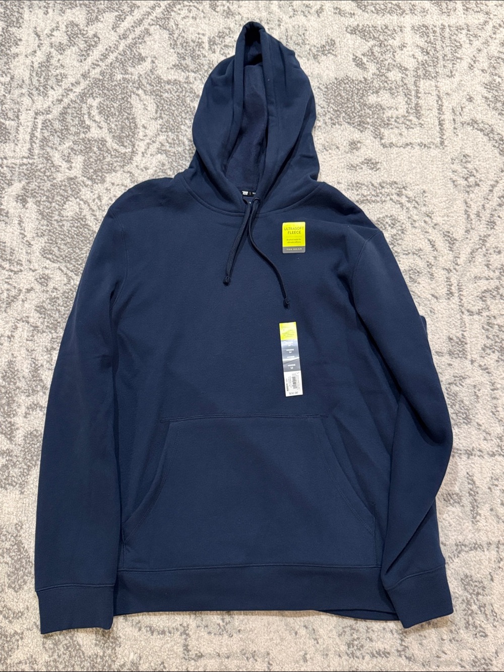 TekGear Ultrasoft Fleece Classic Navy Men's Hoodie Sweatshirt
